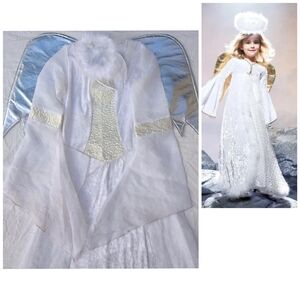 Fun World Angel Costume Dress Up Halloween Christmas Play Theater White 8-10